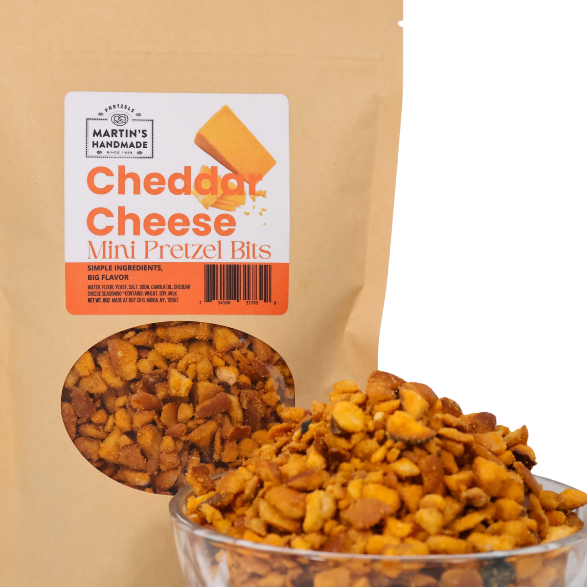Cheddar Cheese Mini Pretzel Bits 8oz