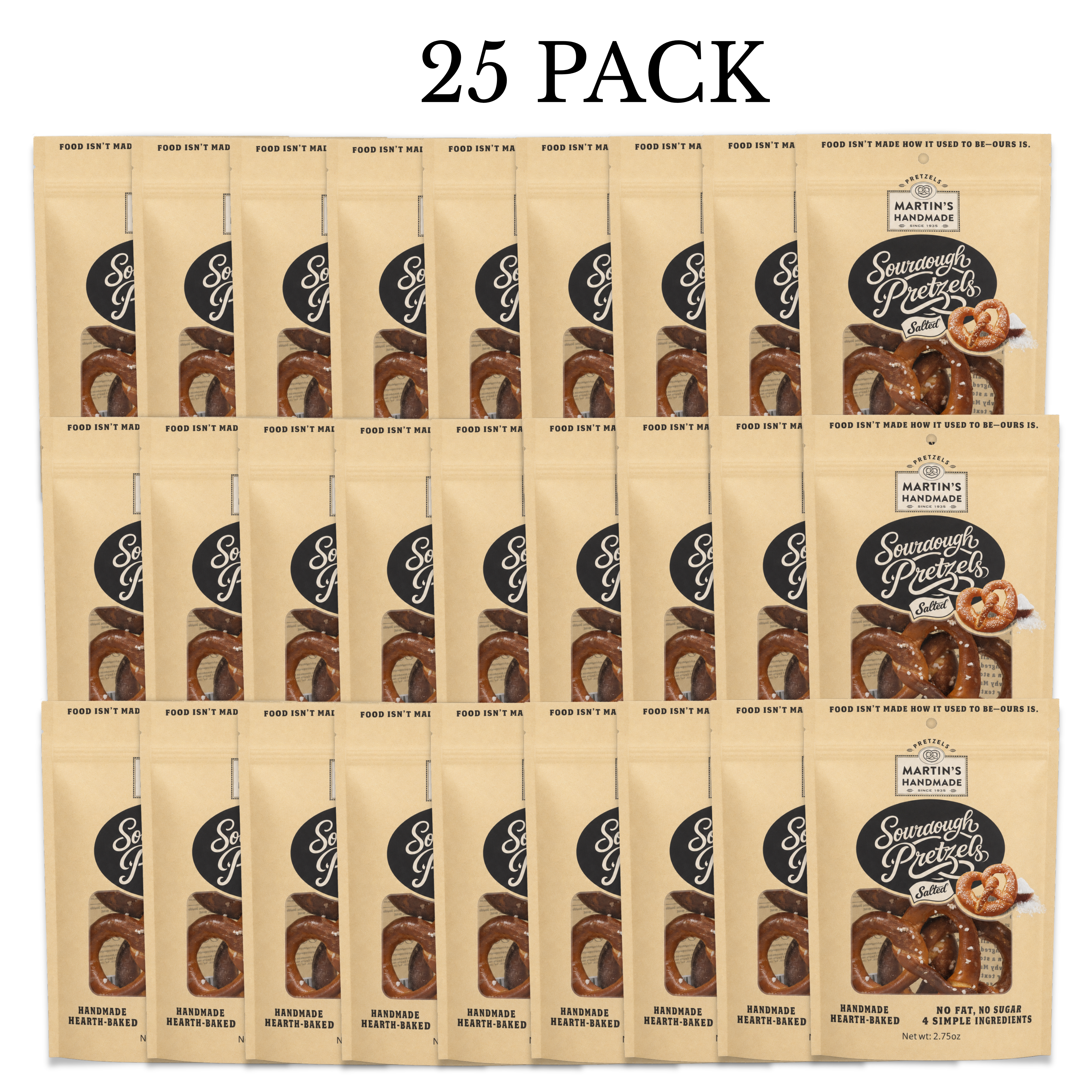 Salted Handmade Sourdough Pretzels 4pk bags