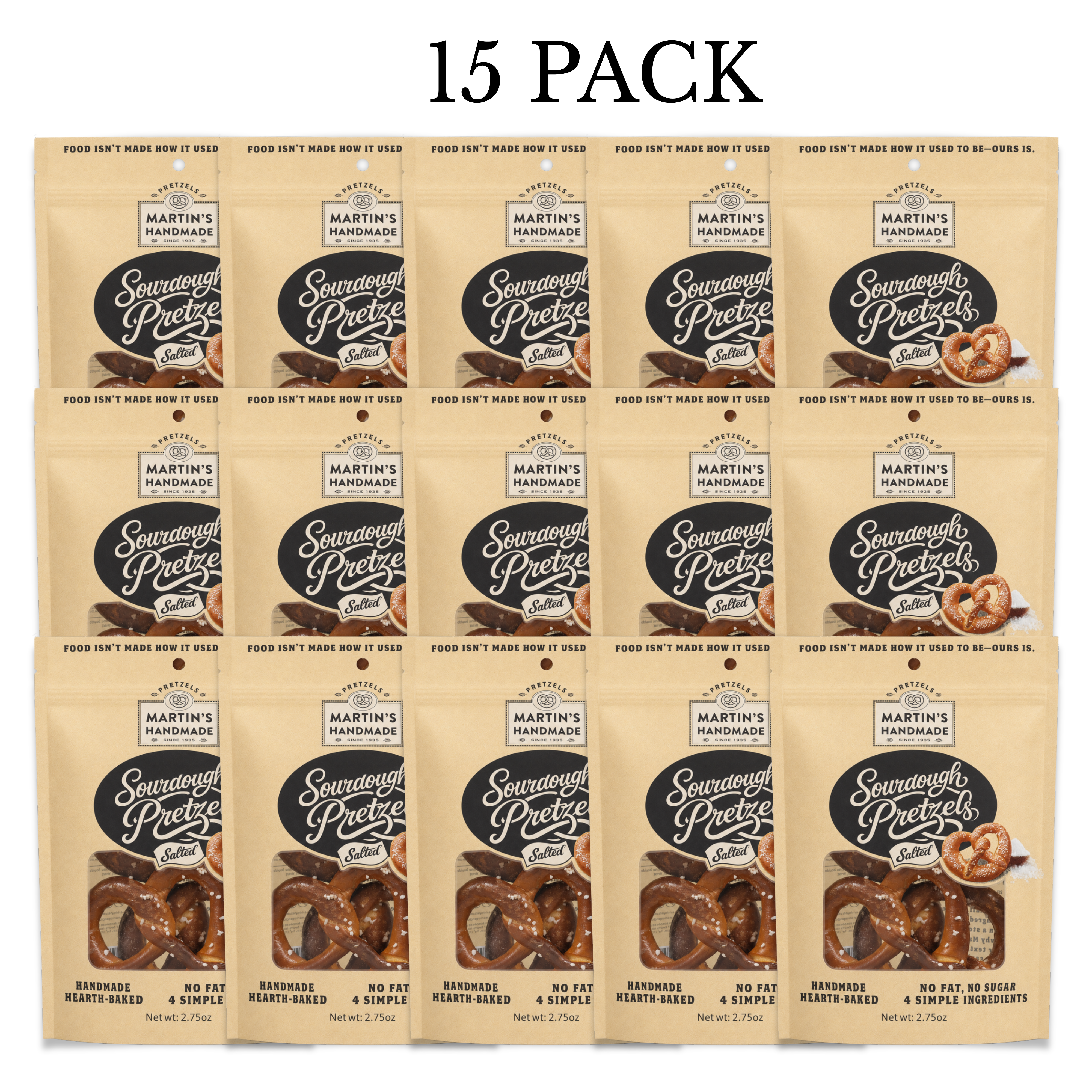Salted Handmade Sourdough Pretzels 4pk bags