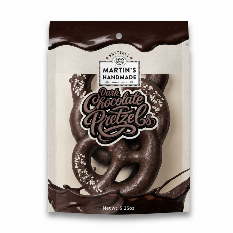 Hand-dipped Dark Chocolate Pretzels 3pk