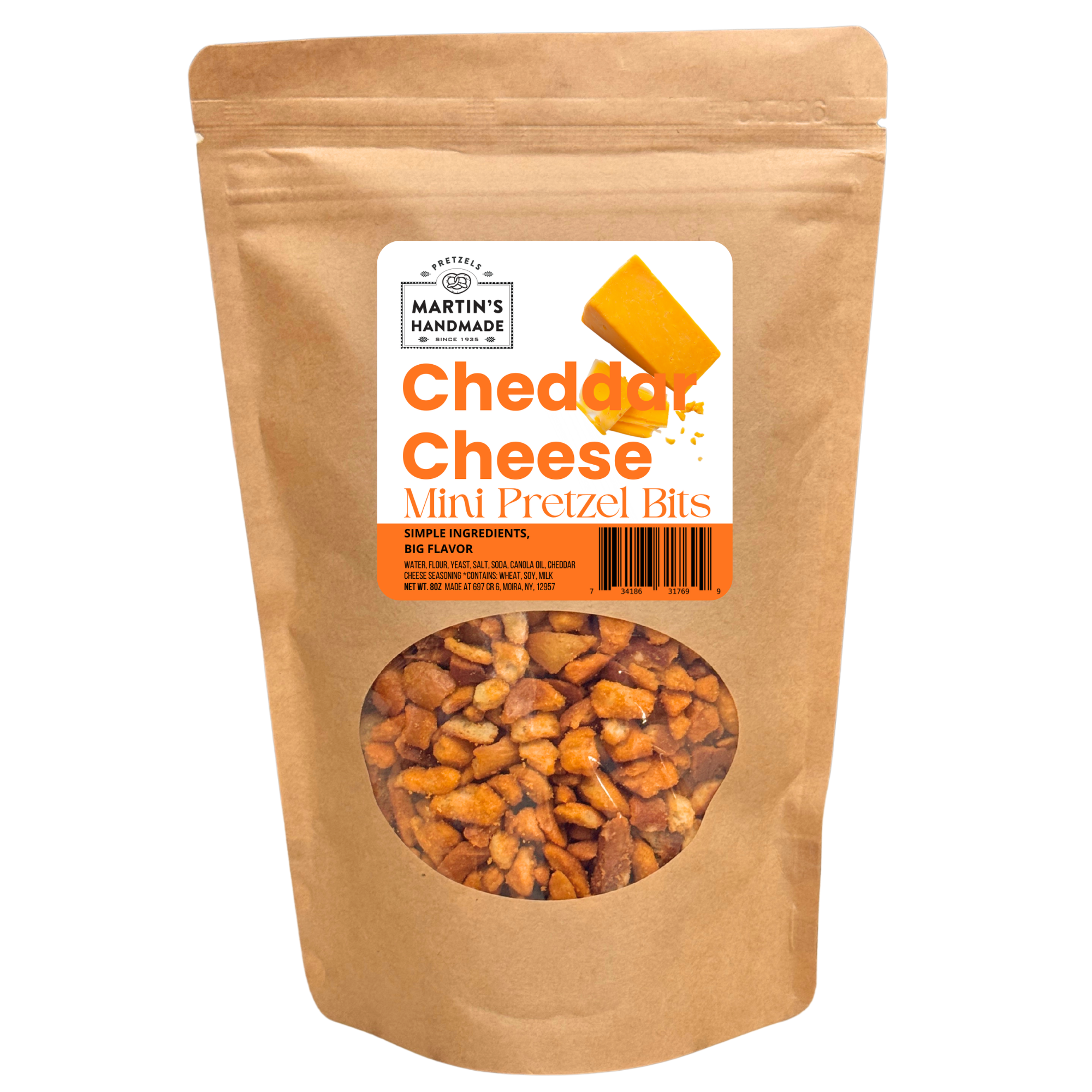 Mini Cheddar Cheese Bits 8oz – Martin's Handmade Pretzels