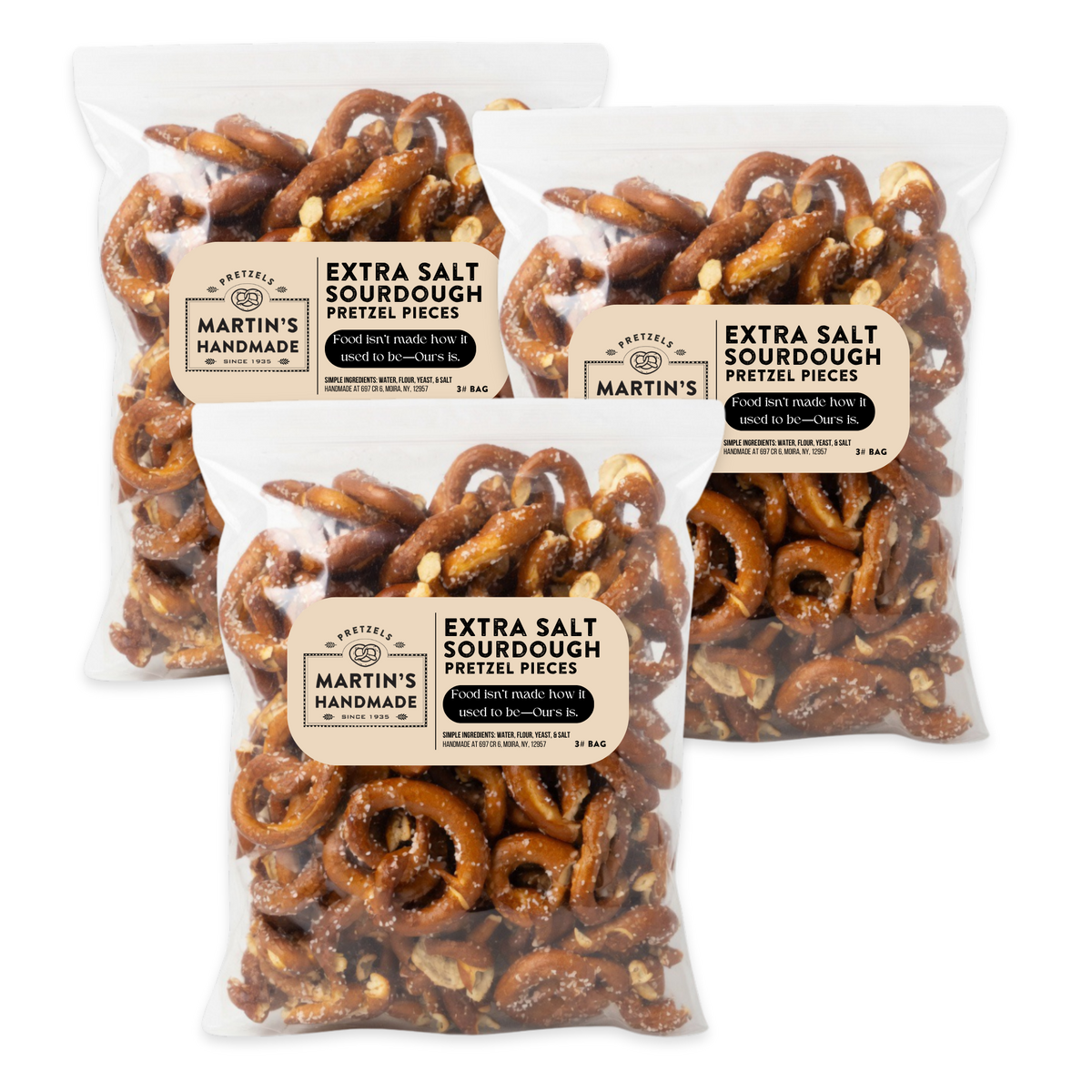 Sourdough Pretzel Pieces 3lb Resealable Bag Bundles – Martin's Handmade ...