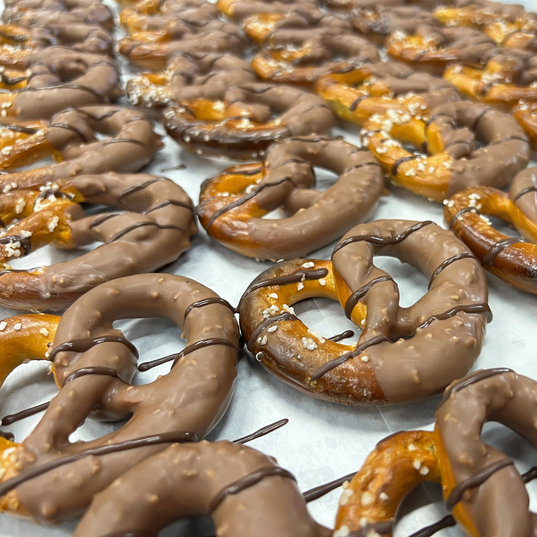 Hand-Dipped Milk Chocolate Pretzels
